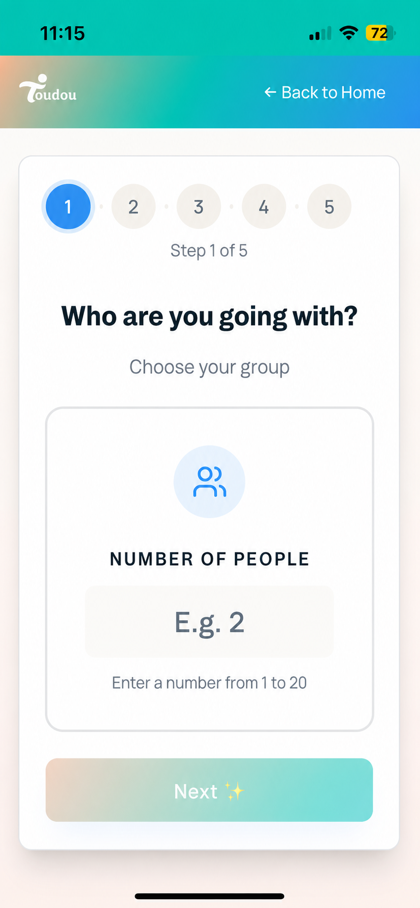 Organizer selects who is joining